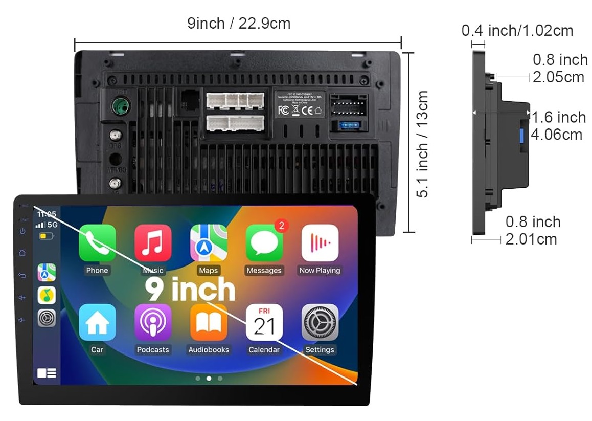 Sanse 904Q 9" QLED Android Car Stereo β Wireless Apple CarPlay & Android Auto | 4GB+64GB - Image 5