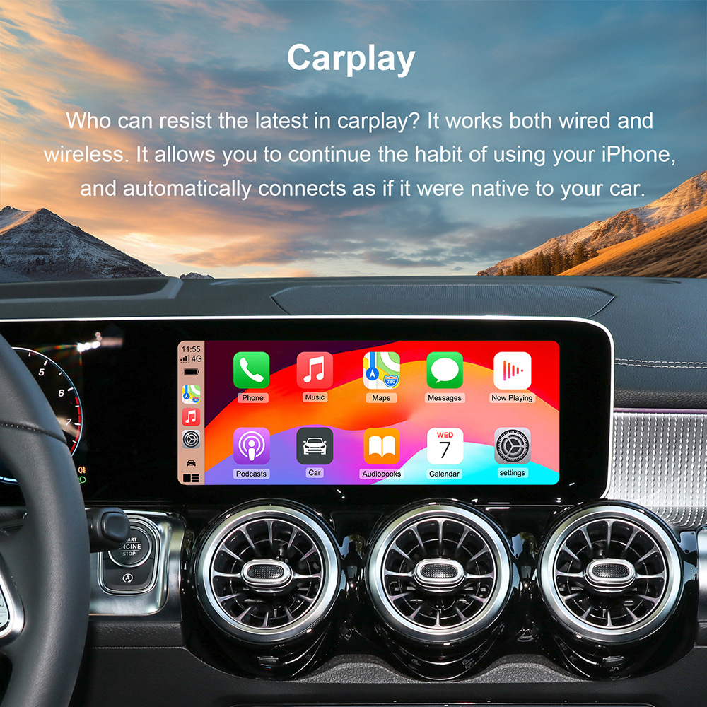 Mercedes-Benz NTG4.5 Apple CarPlay & Android Auto Upgrade Kit (Optional Backup Camera Integration)