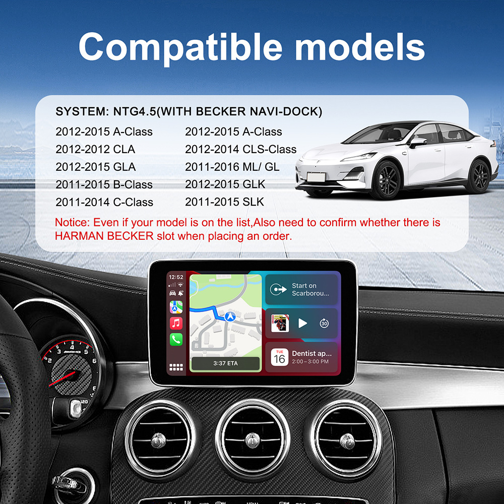 Mercedes-Benz NTG5.0 Apple CarPlay & Android Auto Upgrade Kit (Optional Backup Camera Integration) - Image 2