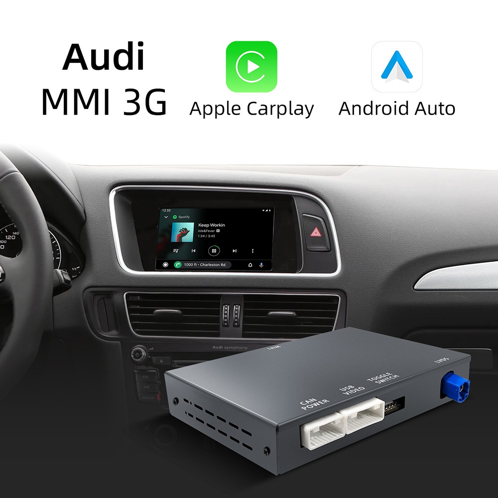 Audi MMI 3G Apple CarPlay & Android Auto Upgrade Kit (Optional Backup Camera Integration)