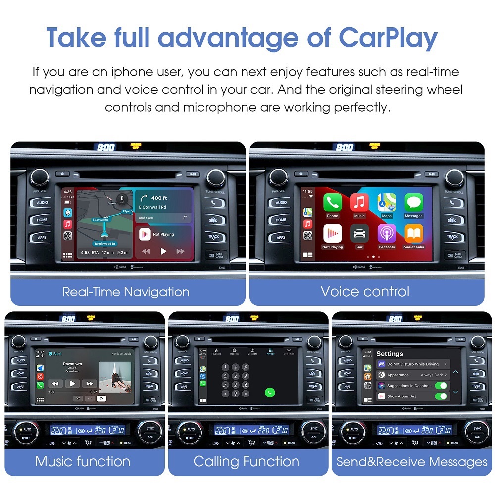 Toyota Wireless Apple CarPlay & Android Auto Upgrade Kit (Optional Front Camera Integration) - Image 4