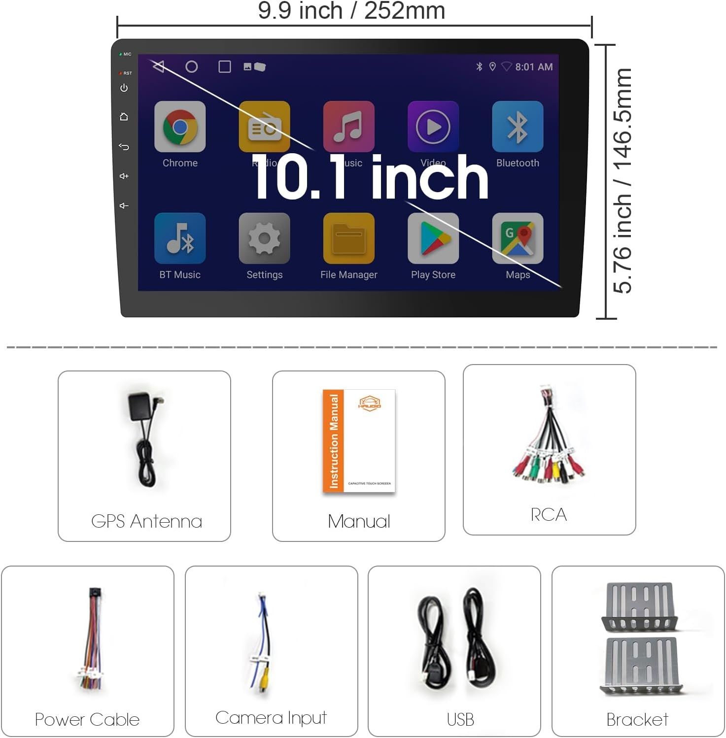 Sanse 104Q 10" QLED Android Car Stereo – Wireless Apple CarPlay & Android Auto | 4GB+64GB - Image 2
